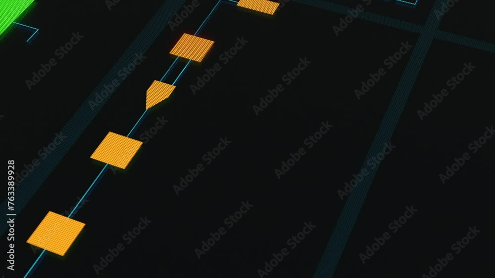 Three different colored flow charts, visualizing business concepts ...