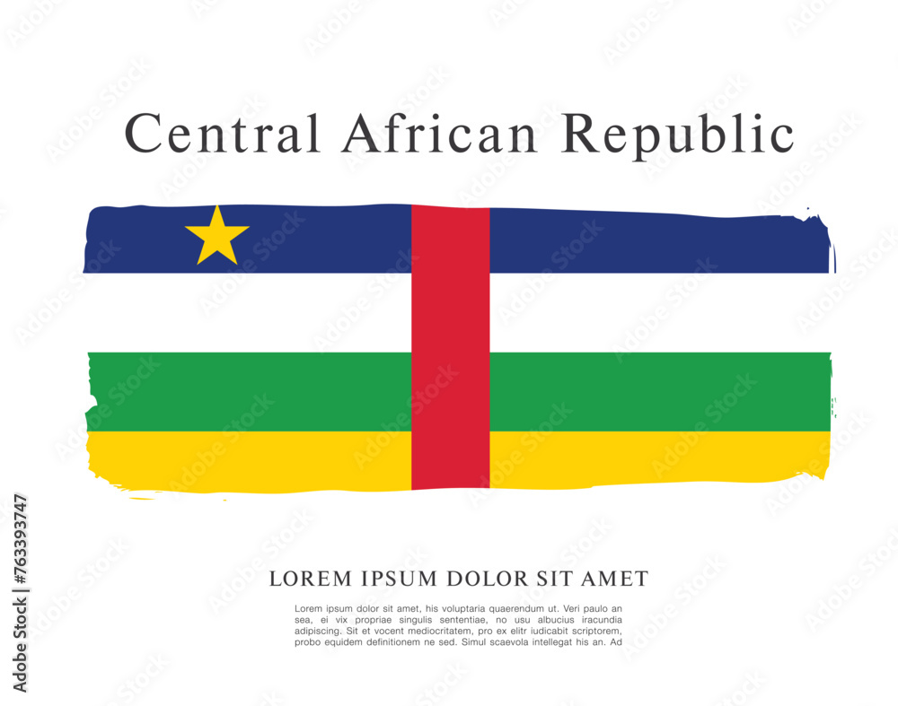 Fototapeta premium Flag of Central African Republic