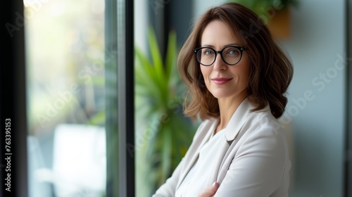 Business woman in a modern office