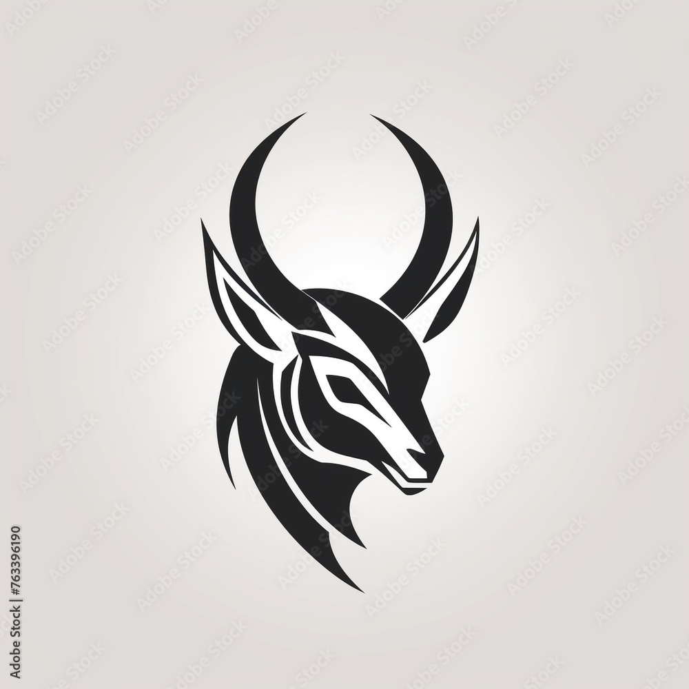 Naklejka premium an icon that uses the head of an antelope as its image сreated with Generative Ai