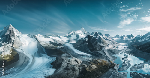 Gletscher Bergpanorama