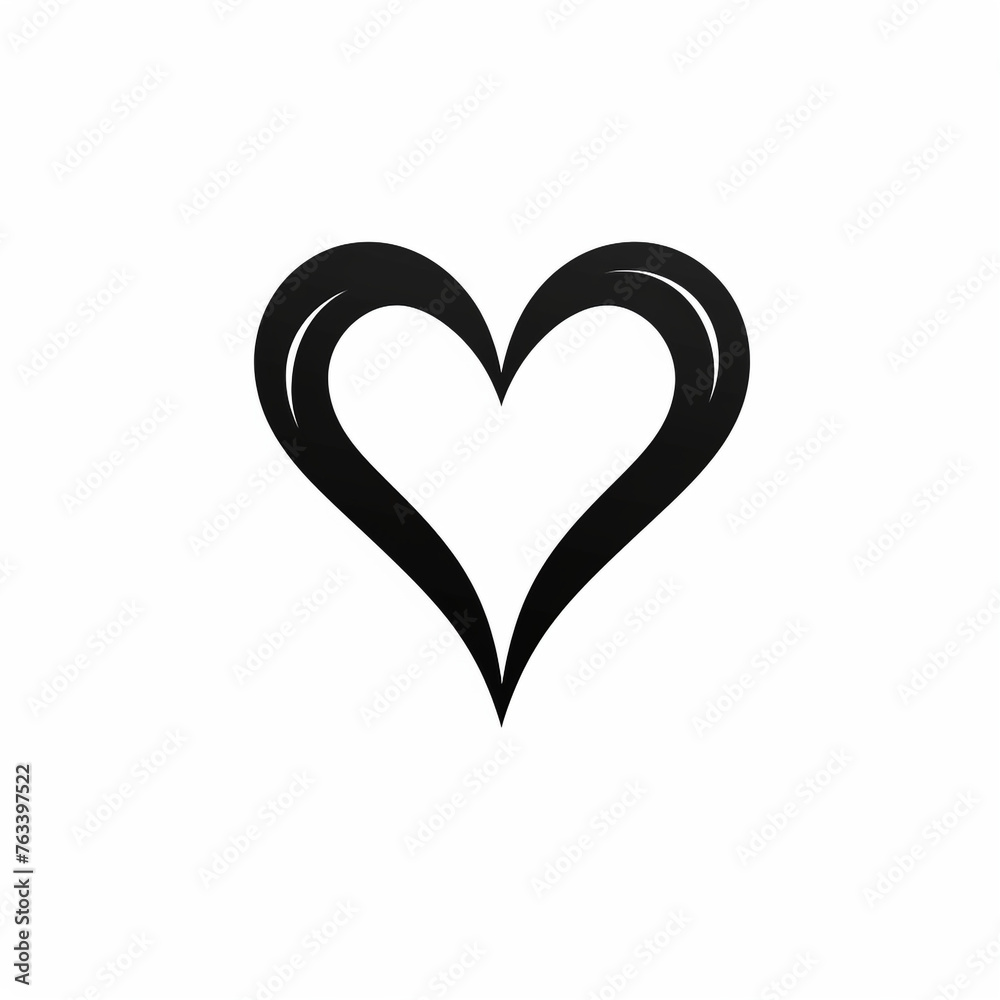 heart in the style of minimalist black line icon on a white background, clean and rounded edges сreated with Generative Ai heart in the style of minimalist black line icon on a white background, clean and rounded edges сreated with Generative Ai