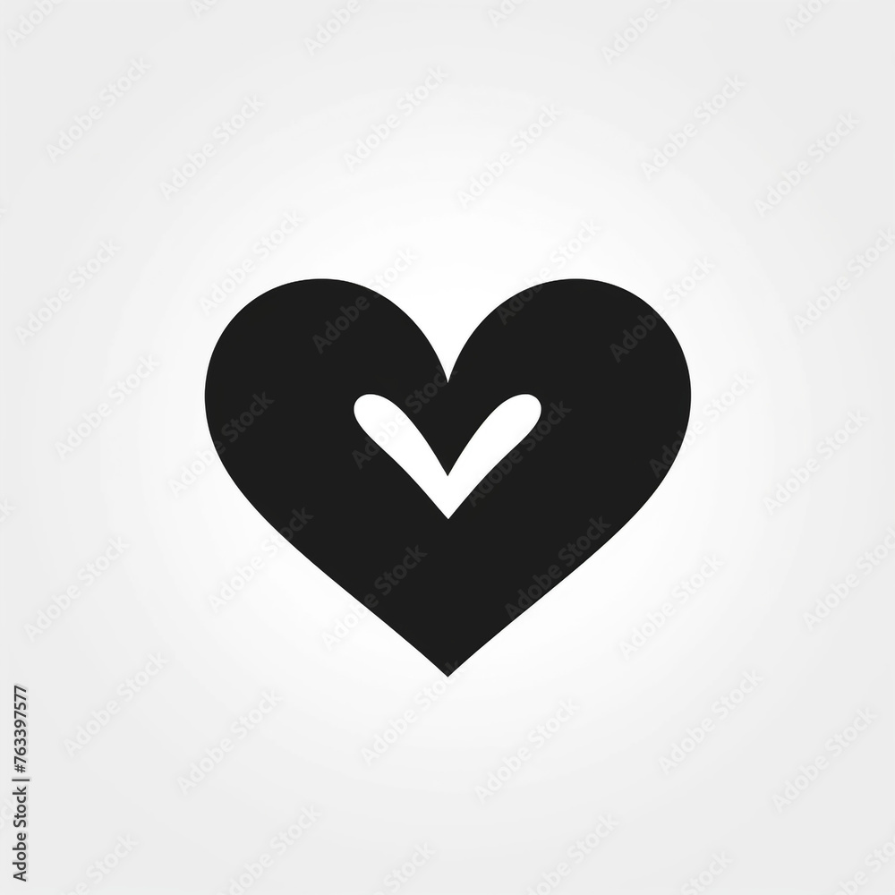 heart in the style of minimalist black line icon on a white background, clean and rounded edges сreated with Generative Ai heart in the style of minimalist black line icon on a white background, clean and rounded edges сreated with Generative Ai