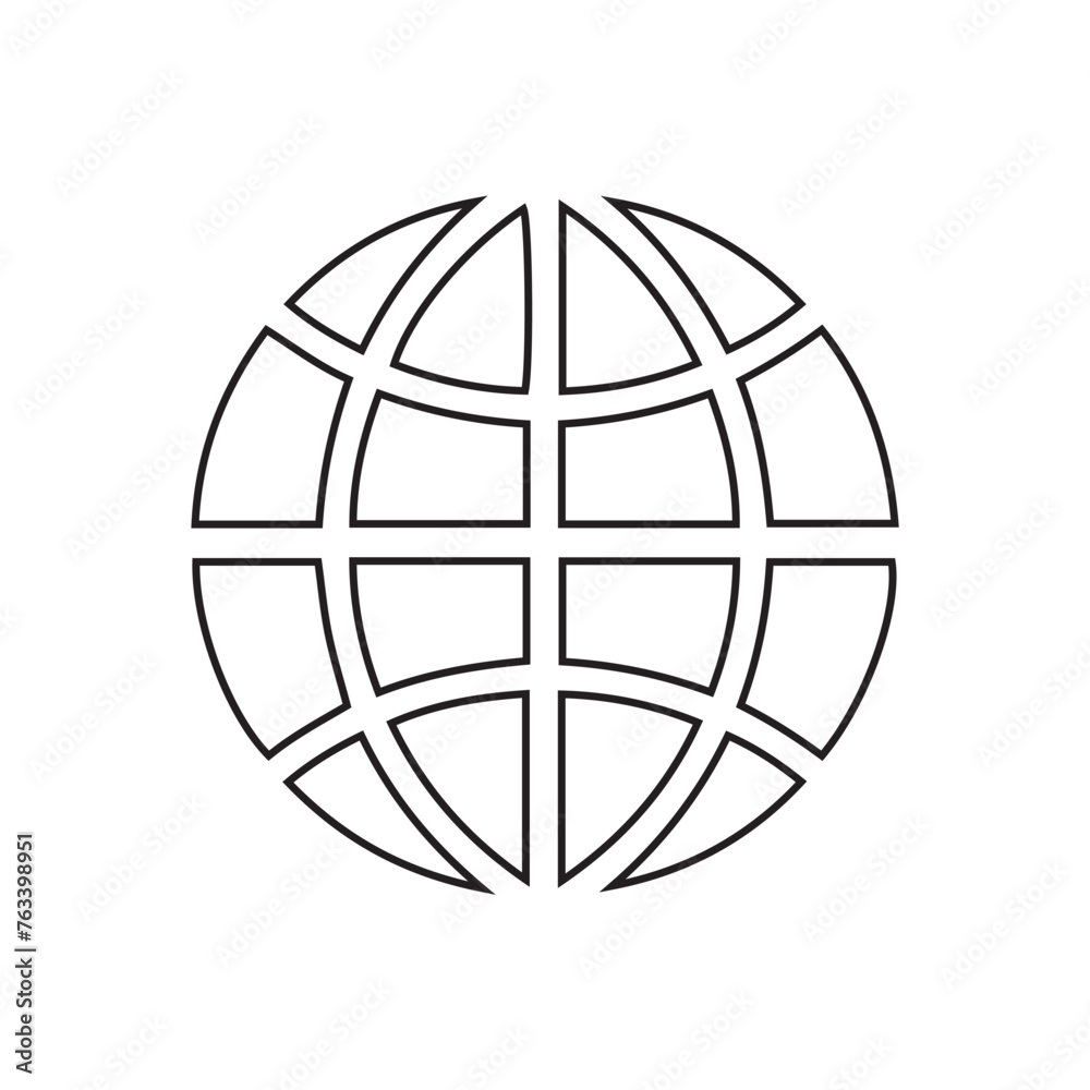 Web icon vector, World icon. globe sign, website icon for web, computer and mobile app. Vector illustration.