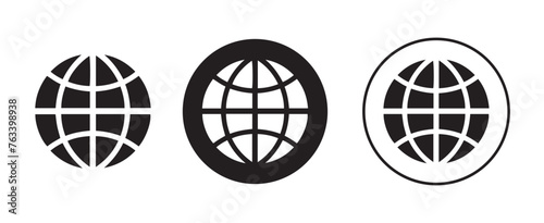 Web icon vector, World icon. globe sign, website icon for web, computer and mobile app. Vector illustration.