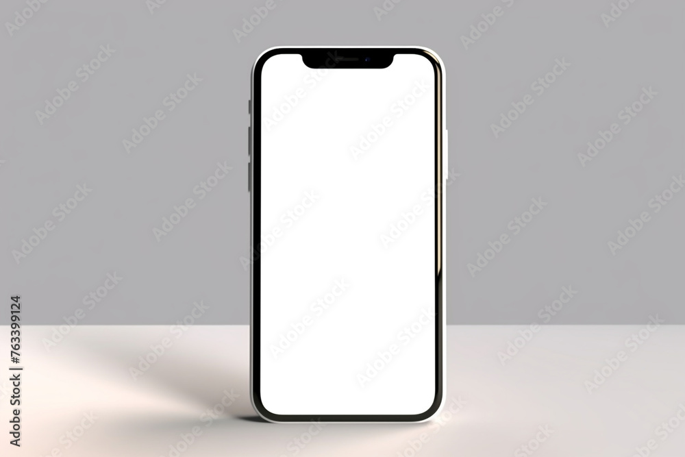 A sleek, modern smartphone on a minimalist, toys in the background сreated with Generative Ai A sleek, modern smartphone on a minimalist, toys in the background сreated with Generative Ai