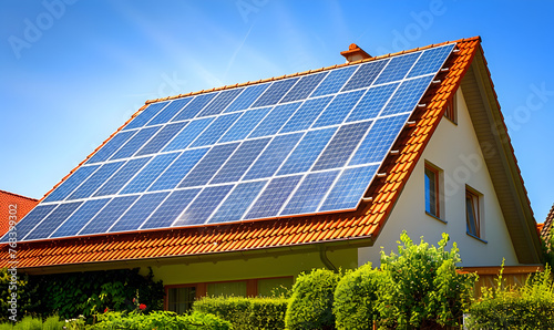 Photovoltaic installed on the roof of a house