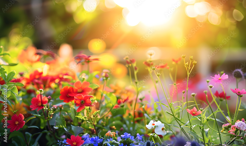 Light colored garden.