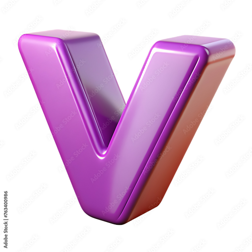 3d red alphabet letter