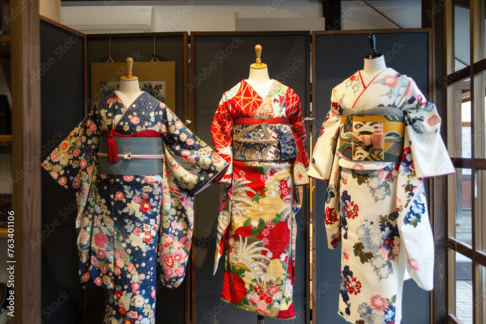 Traditional Japanese culture through the art of wearing kimono