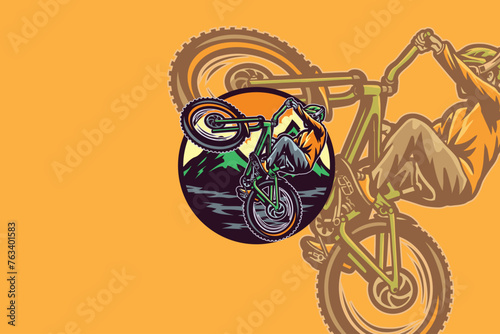 The mountain bike logo displays the spirit of adventure and the joy of exploring nature. With a dynamic and iconic design, this logo creates a sense of courage and connection to the outdoors.