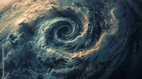Imposing natural spiral captured from space, a breathtaking sight