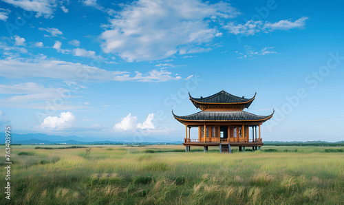 Chinese temple alone .