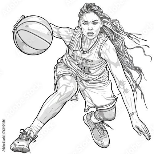 athlete basketball for coloring pages