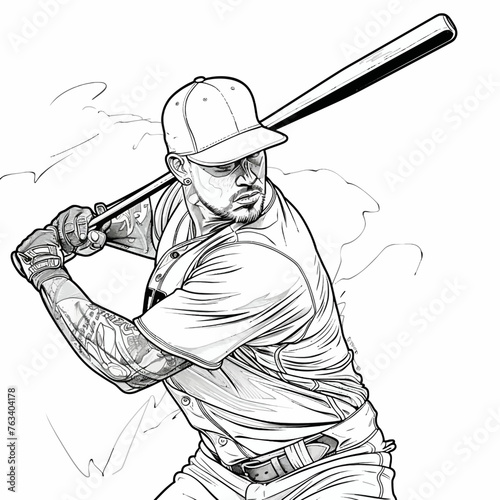 baseball player for coloring pages