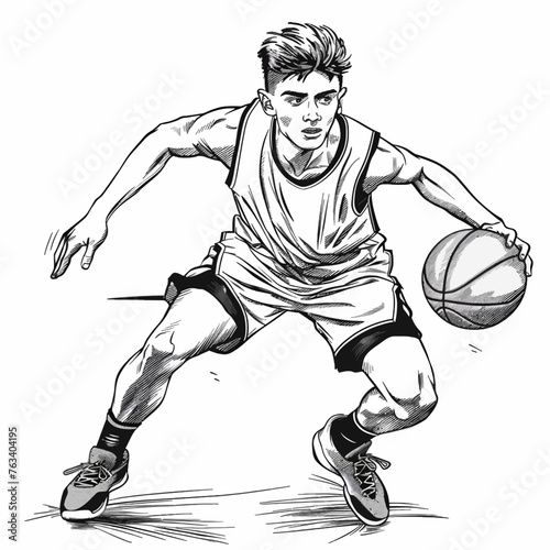 athlete basketball for coloring pages