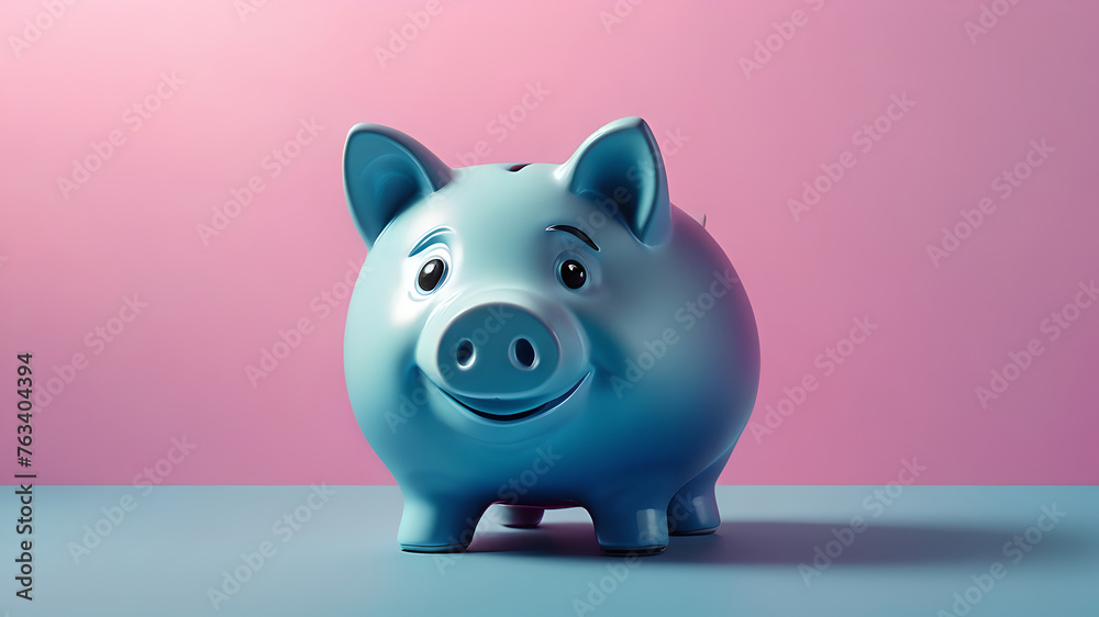 pattern texture background piggy bank pink pig into which a golden penny falls