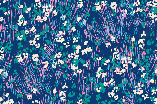 gentle bright tiny flowers pattern For summer print dress