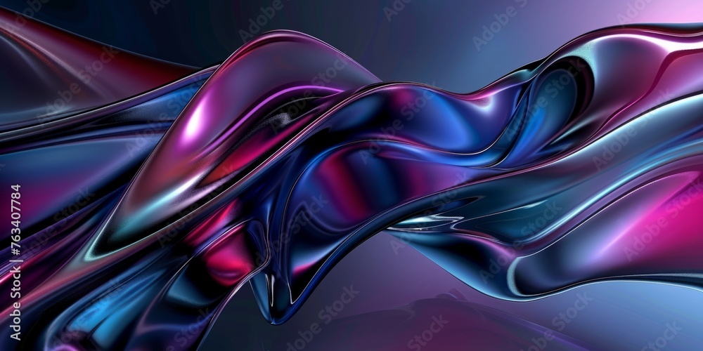 abstract digital art, futuristic shapes, fluid lines, purple blue and black gradient colors Generative AI abstract digital art, futuristic shapes, fluid lines, purple blue and black gradient colors Generative AI