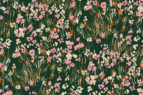 gentle bright tiny flowers pattern For summer print dress