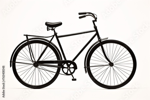 a black bicycle with black wheels