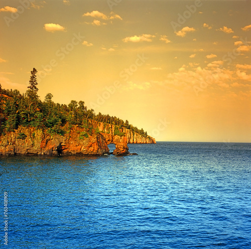 Obraz na płótnie Lake Superior shore – Tettegouche State Park, Minnesota, USA w salonie