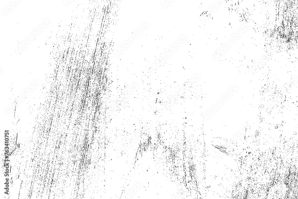 Abstract dusty and grungy scratch texture material or surface. The particles of charcoal splatted on white background. black dust particles explode isolated on white background