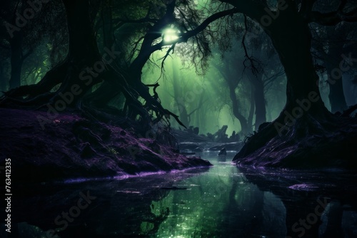 Mystical forest with an otherworldly aura © KerXing