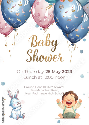 Baby Shower Invitation Design photo