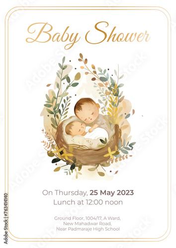 Baby Shower Invitation Design photo