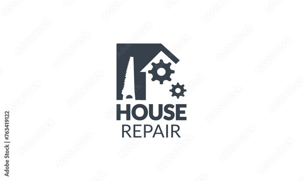 Modern Home Repair House Repair and Service Logo