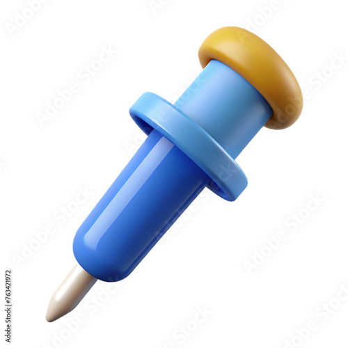 isolated 3d injection syringe icon