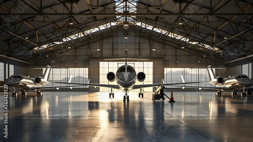 Aircraft Awaiting Sky's Embrace: Potential Unfolding Within Hangar's Expansive Solitude