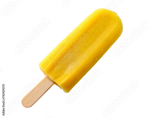 Yellow popsicle. isolated on transparent background.