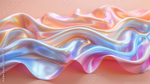 Wallpaper Mural Iridescent fabric background. Shiny mother of pearl fabric, bright multi-colored fabric, pastel colorful spectrum liquid flow backgrounds. Torontodigital.ca