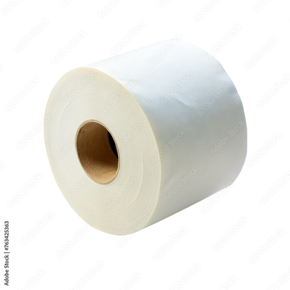 White toilet paper roll. isolated on transparent background.