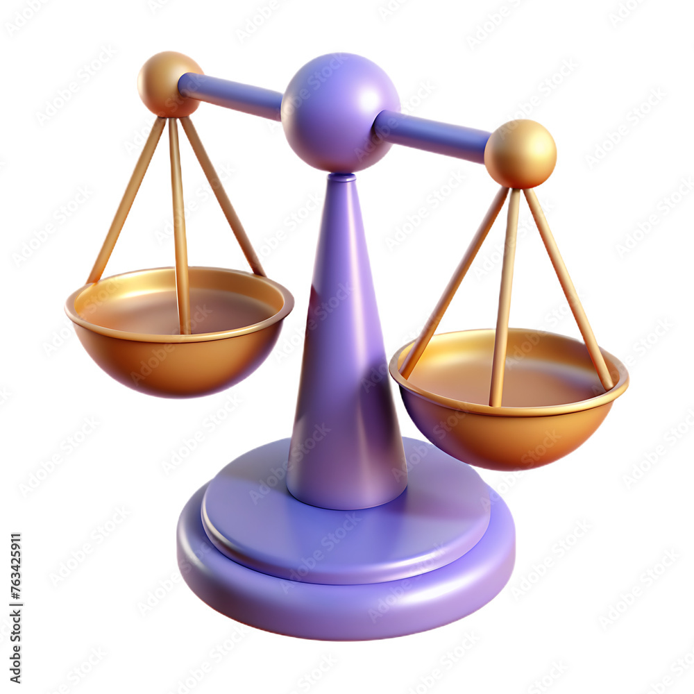 Balance scale isolated on transparent background Balance scale isolated on transparent background
