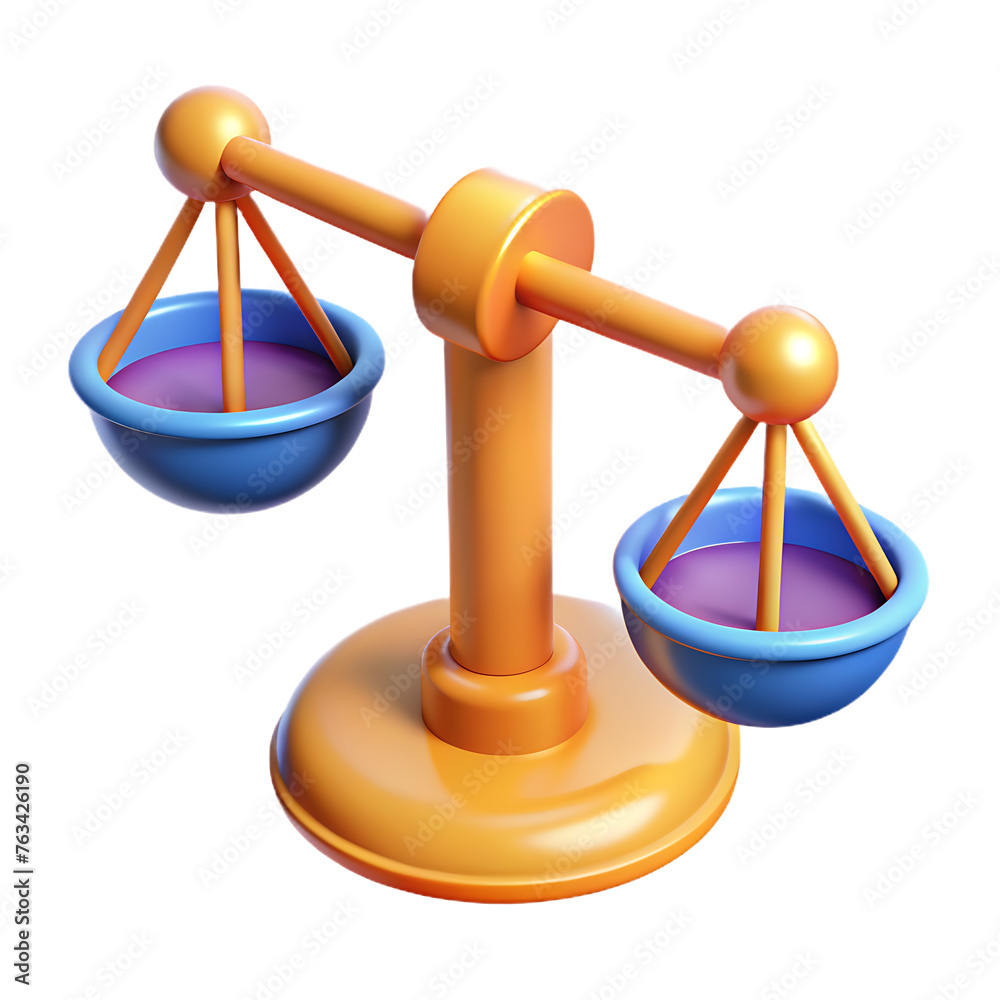 Balance scale isolated on transparent background Balance scale isolated on transparent background