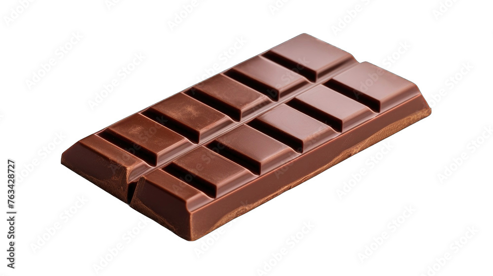 Create A High quality fresh chocolate bar on white background Create A High quality fresh chocolate bar on white background