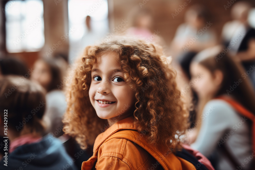 Young students and pupils in school college library on a break spending study year back school Generative AI Young students and pupils in school college library on a break spending study year back school Generative AI