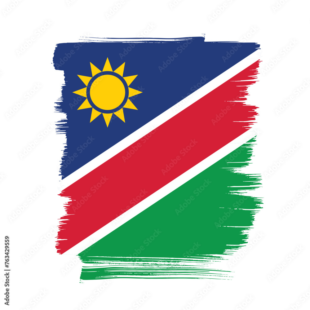 Flag of Namibia vector illustration Flag of Namibia vector illustration
