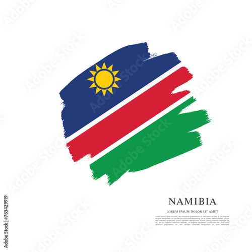 Flag of Namibia vector illustration