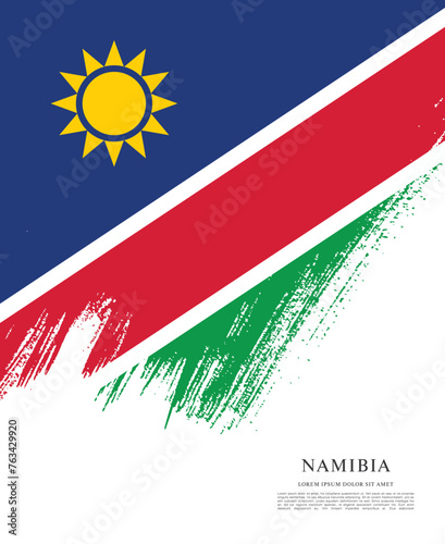 Flag of Namibia vector illustration