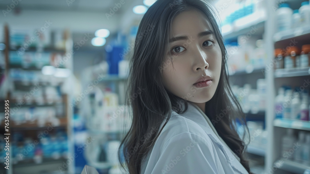 Young Asian Female Pharmacist Ready to Assist
Young Asian Female Pharmacist Ready to Assist