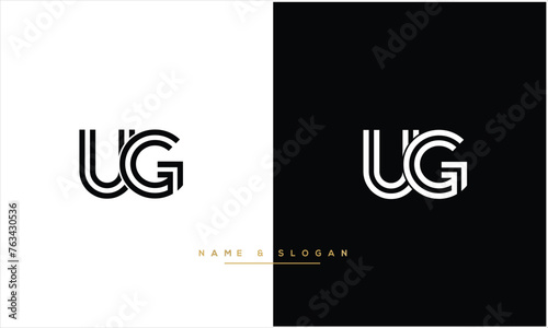 UG, GU, U, G, Abstract letters Logo Monogram photo