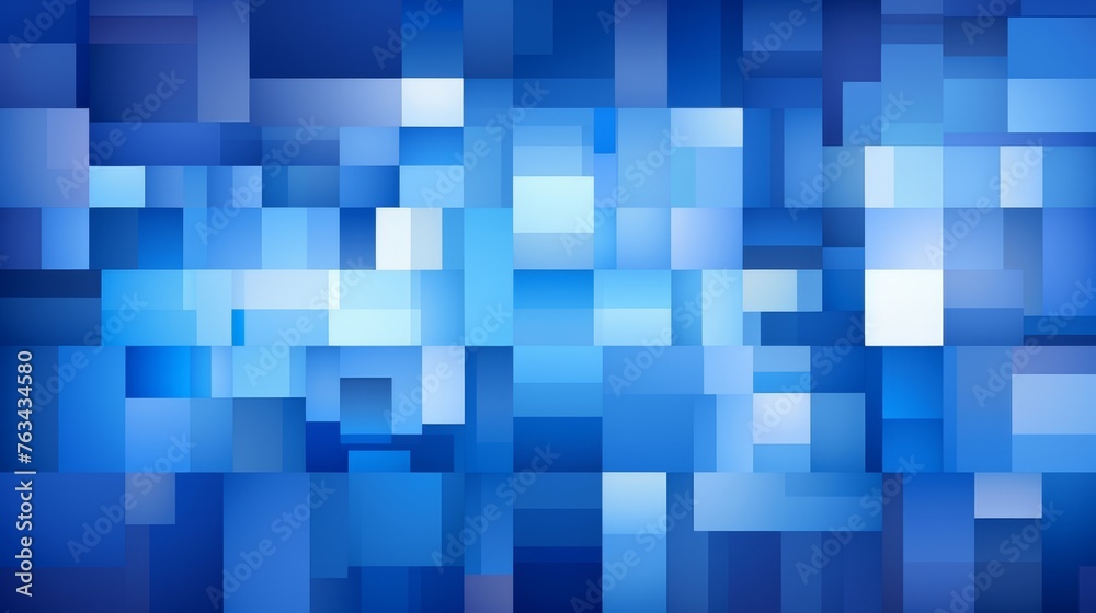 Dark blue and white geometric pattern, chaotic shapes, seamless squares and rectangles
