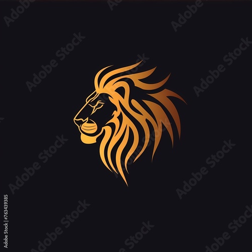 A captivating, minimalistic representation of a lion in a vector logo, blending simplicity with HD camera-captured intricate details.