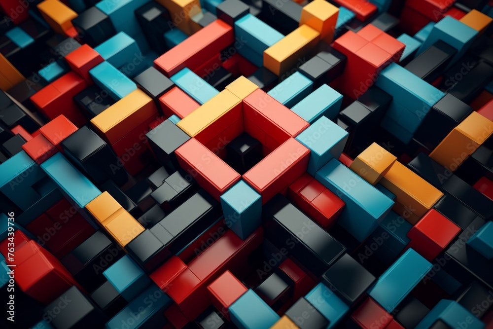 A 3D animation of geometric shapes merging and separating in a rhythmic pattern A 3D animation of geometric shapes merging and separating in a rhythmic pattern