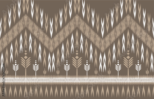 Geometric ethnic oriental ikat seamless pattern traditional Design for
background,carpet,wallpaper,clothing,wrapping,Batik,f abric,Vector illustration.embroidery style.
