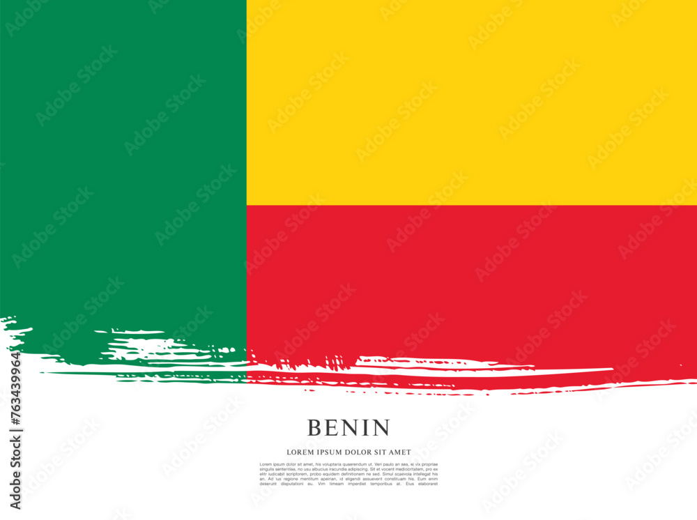 Flag of Benin vector illustration Flag of Benin vector illustration
